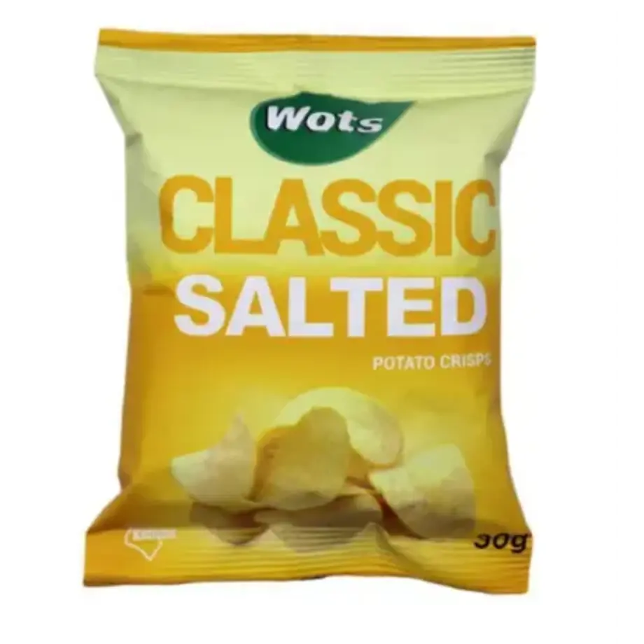 Wots Potato Crisps Classic Salted 120G